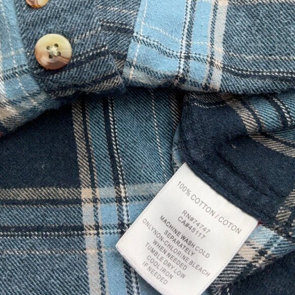 Plaid Flannel Camp Shirt Mens XL Button Down Long Sleeve Gorp Red Head Bass Pro - Picture 9 of 10